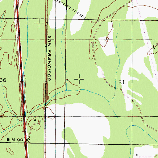 Topographic Map of Longer Cemetery, AL