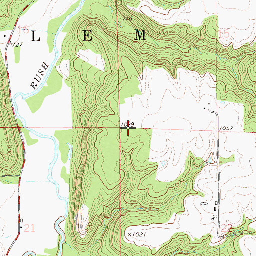 Topographic Map of Town of Salem, WI