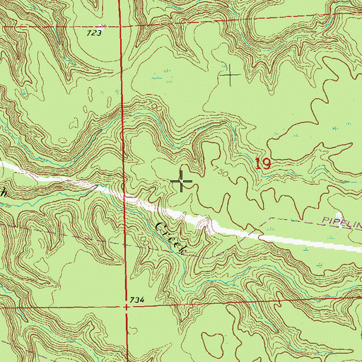 Topographic Map of Town of Sanborn, WI