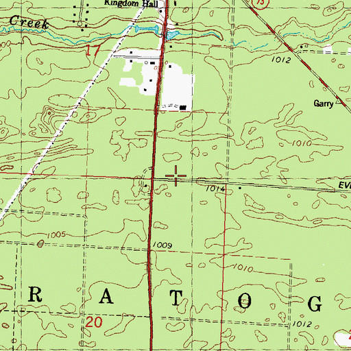 Topographic Map of Town of Saratoga, WI