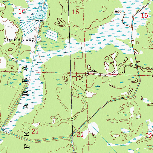 Topographic Map of Town of Scott, WI