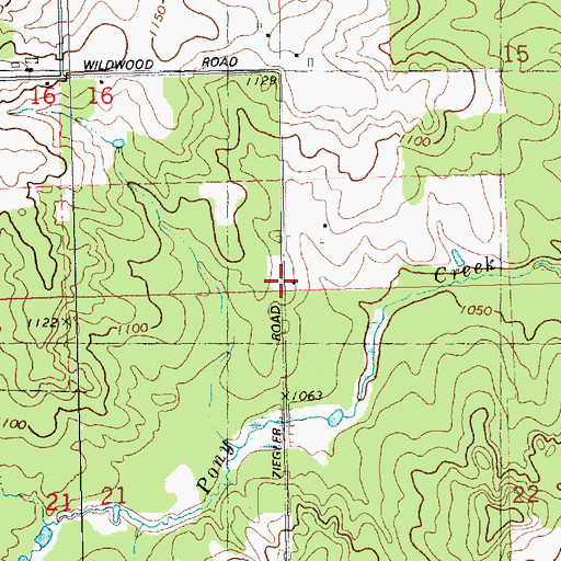 Topographic Map of Town of Seif, WI