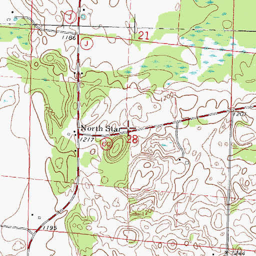 Topographic Map of Town of Sharon, WI