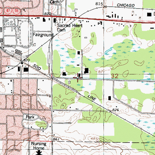 Topographic Map of City of Shawano, WI