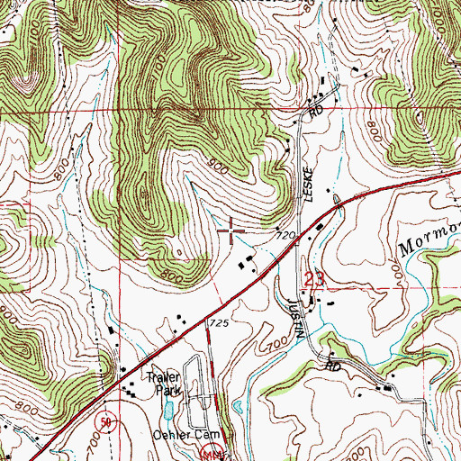 Topographic Map of Town of Shelby, WI