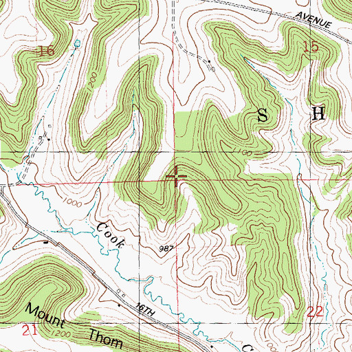 Topographic Map of Town of Sheldon, WI
