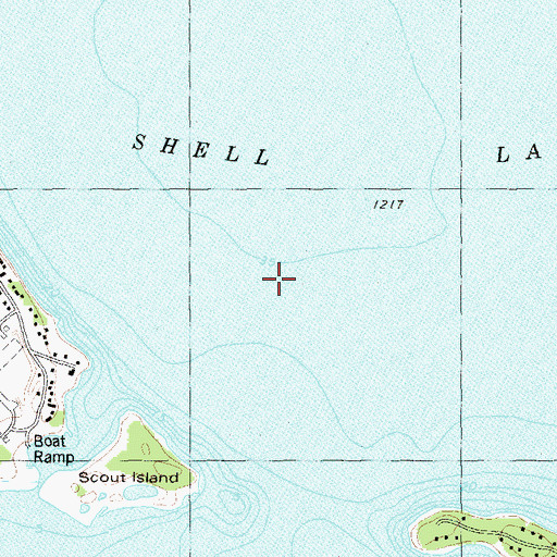 Topographic Map of City of Shell Lake, WI