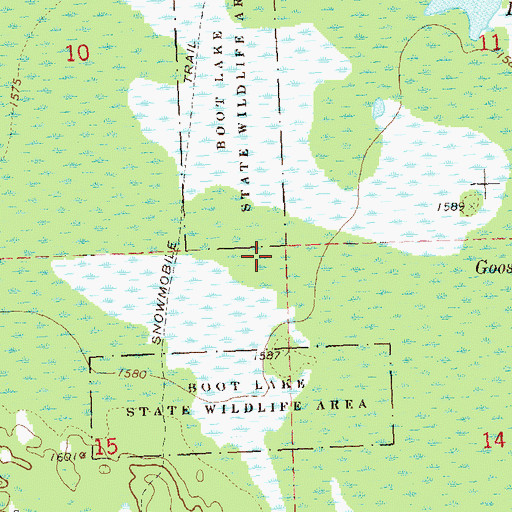 Topographic Map of Town of Sherman, WI