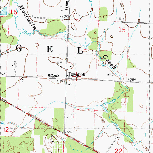 Topographic Map of Town of Sigel, WI