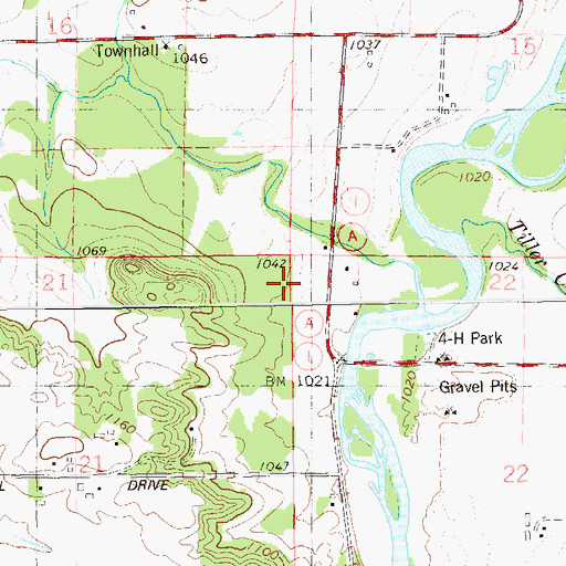 Topographic Map of Town of Sioux Creek, WI