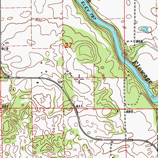Topographic Map of Town of Somerset, WI