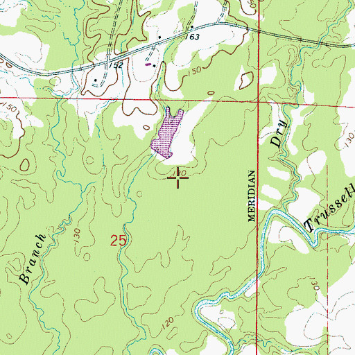 Topographic Map of Speed Quarters Cemetery, AL