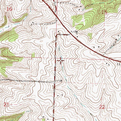 Topographic Map of Town of Springdale, WI