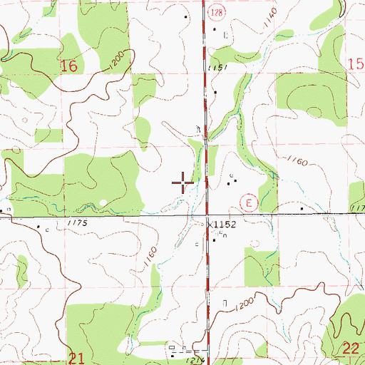 Topographic Map of Town of Springfield, WI