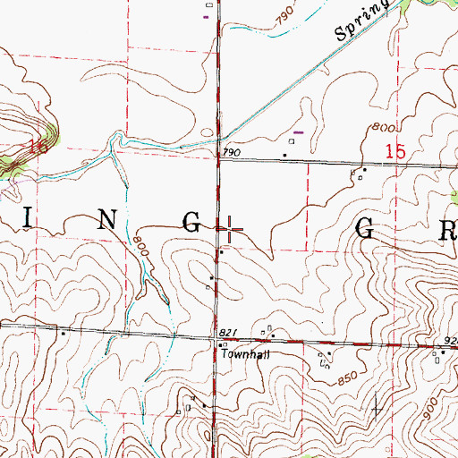 Topographic Map of Town of Spring Grove, WI