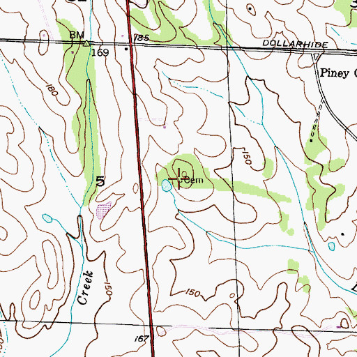 Topographic Map of Wills Cemetery, AL