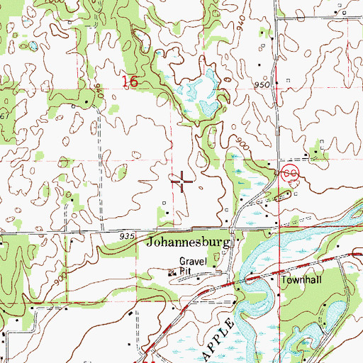Topographic Map of Town of Star Prairie, WI