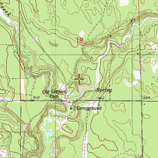 Topographic Map of Town of Sterling, WI