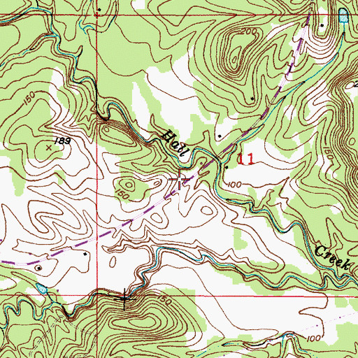 Topographic Map of Belmont Church, AL