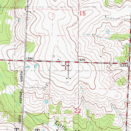 Topographic Map of Town of Stettin, WI