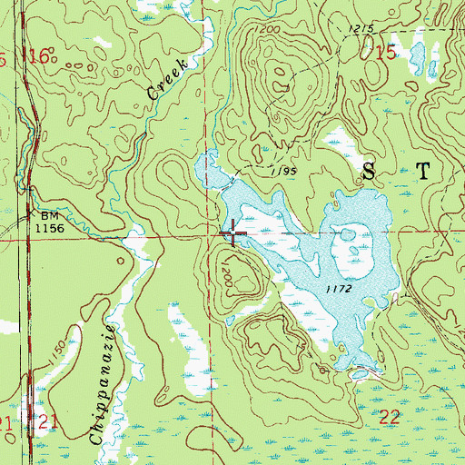 Topographic Map of Town of Stinnett, WI