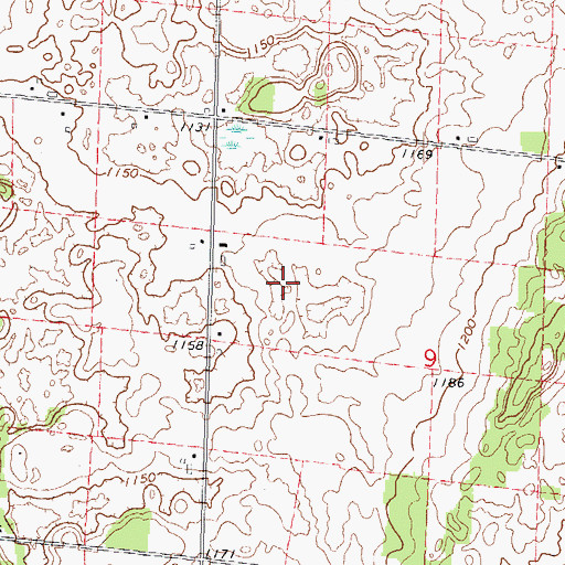 Topographic Map of Town of Stockton, WI