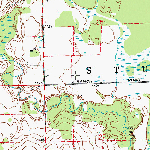 Topographic Map of Town of Stubbs, WI