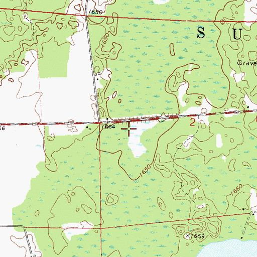Topographic Map of Town of Sugar Camp, WI