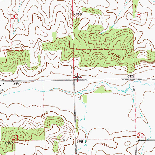 Topographic Map of Town of Tilden, WI