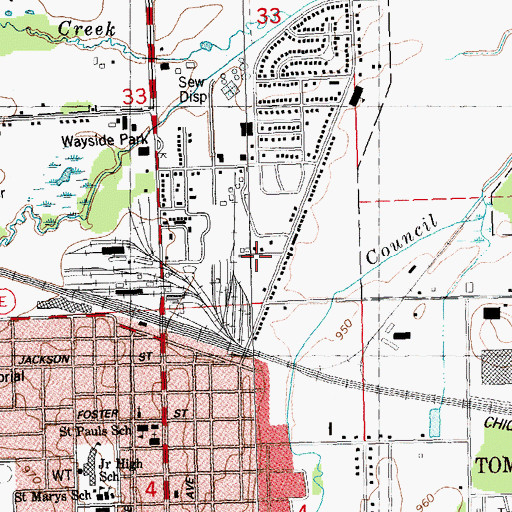 Topographic Map of City of Tomah, WI
