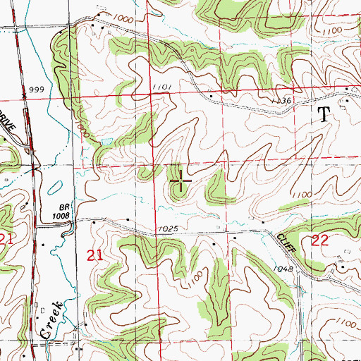 Topographic Map of Town of Tomah, WI
