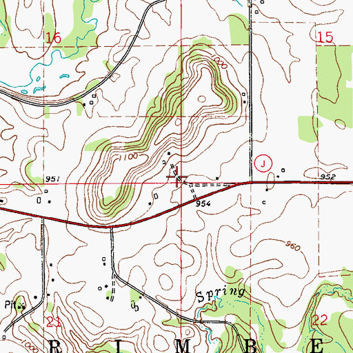 Topographic Map of Town of Trimbelle, WI
