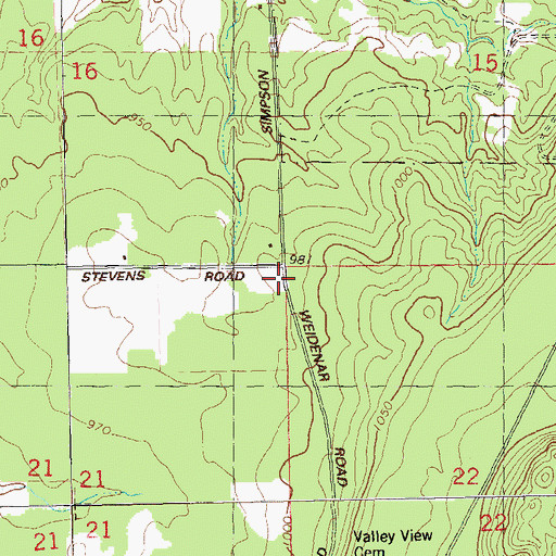 Topographic Map of Town of Tripp, WI