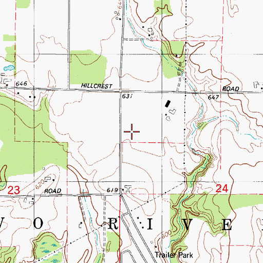 Topographic Map of Town of Two Rivers, WI