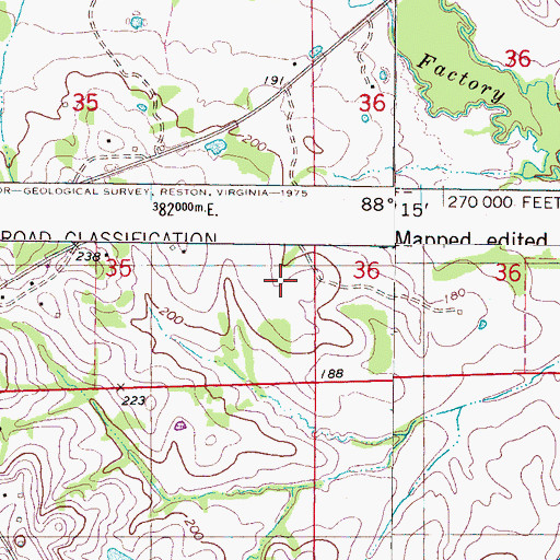 Topographic Map of Hutchenson Cemetery, AL