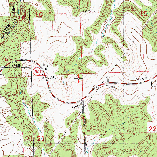 Topographic Map of Town of Union, WI