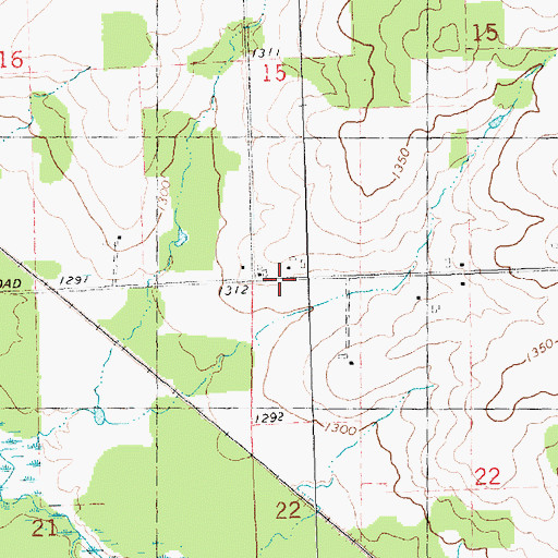 Topographic Map of Town of Unity, WI