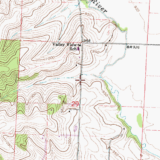 Topographic Map of Town of Verona, WI