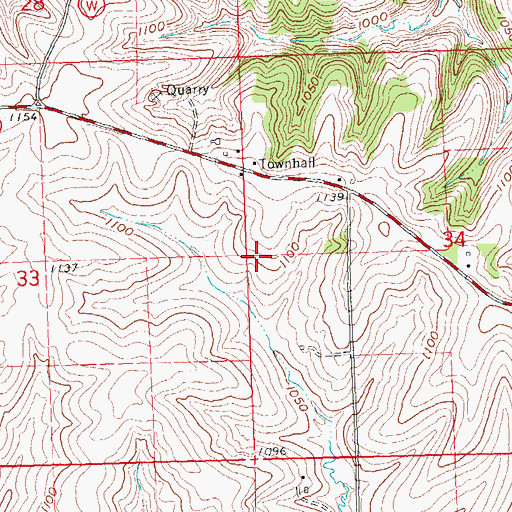 Topographic Map of Town of Waldwick, WI