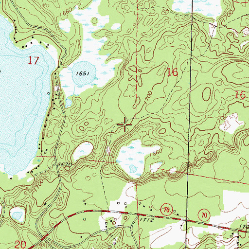 Topographic Map of Town of Washington, WI