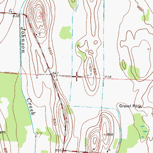 Topographic Map of Town of Watertown, WI