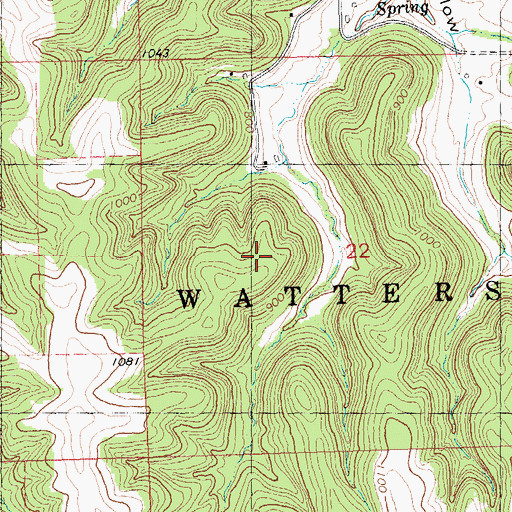 Topographic Map of Town of Watterstown, WI