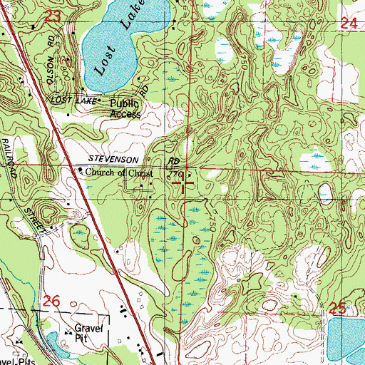 Topographic Map of Town of Wausaukee, WI