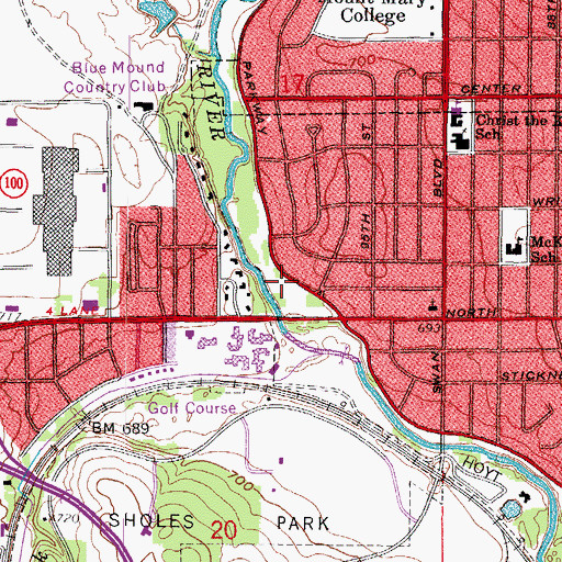 Topographic Map of City of Wauwatosa, WI