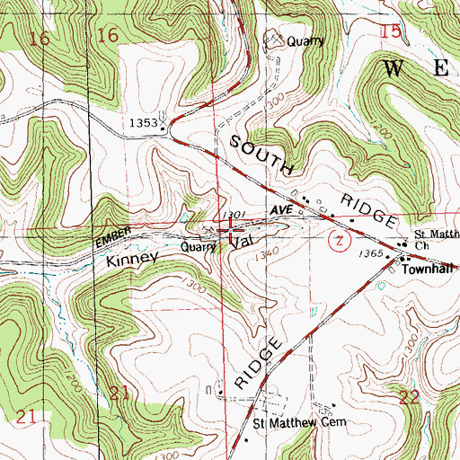Topographic Map of Town of Wellington, WI