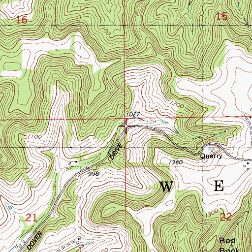 Topographic Map of Town of Wells, WI