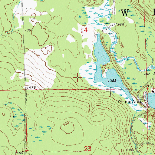 Topographic Map of Town of Westboro, WI