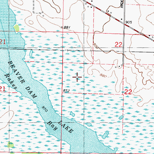 Topographic Map of Town of Westford, WI
