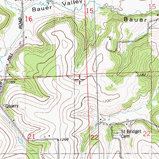 Topographic Map of Town of Westford, WI