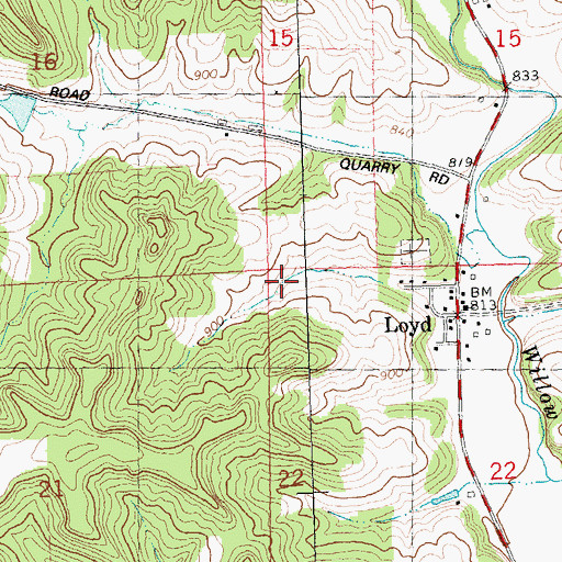 Topographic Map of Town of Willow, WI